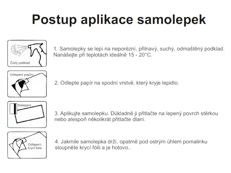 postup aplikace samolepky návod8