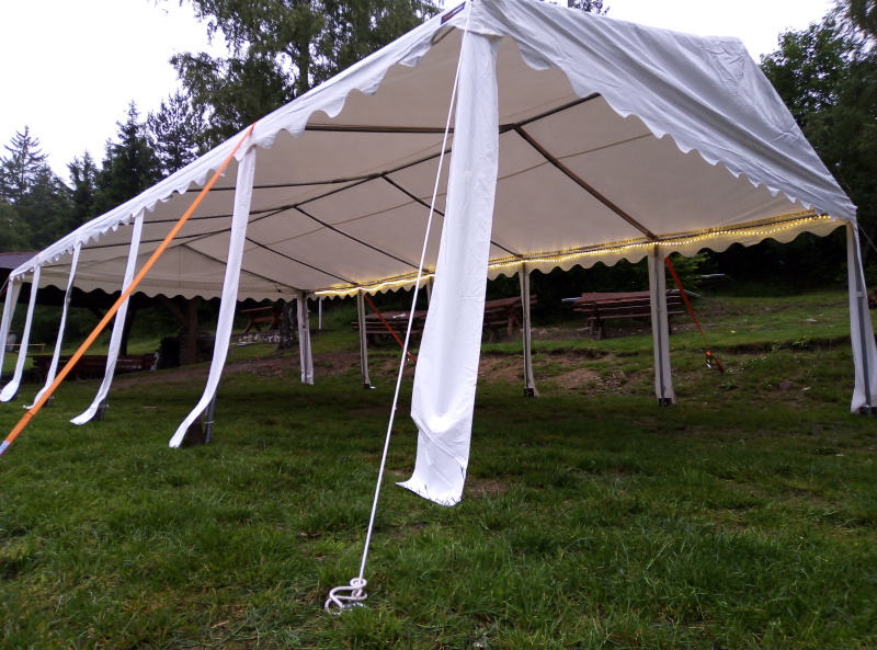 Pronájem párty stany Polička, Lucký vrch, Borová