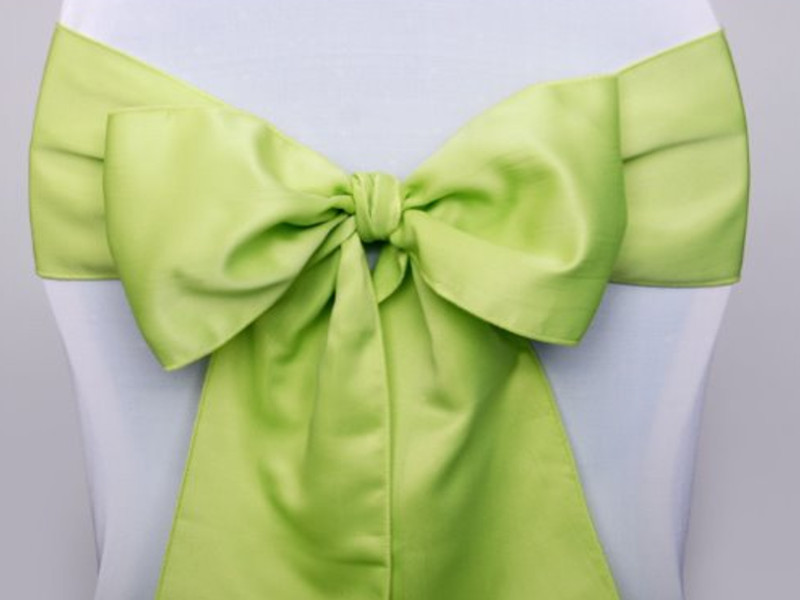 Zelená saténová mašle