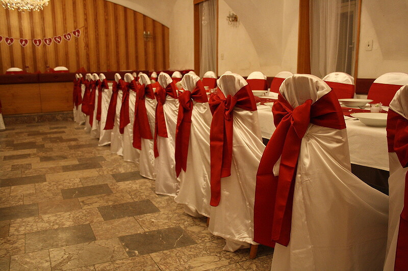 Potahy na svatební židle Morašice na Rychtě