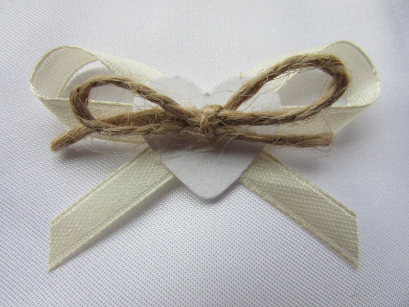 Svatební vývazek juta, vintage