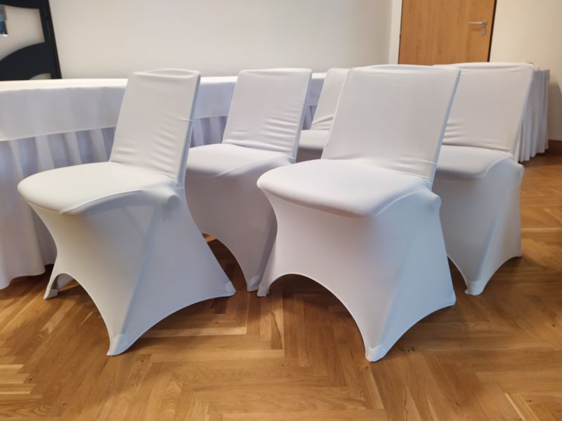 Zapůjčení, pronájem elastický spandex potahů na židle na svatbu